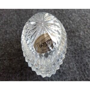 Gorham Chantilly Full Lead‎ Crystal Egg Trinket Box Hand-Cut W. Germany NOS NEW